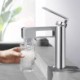 Modern Solid Brass 1-Hole Basin Mixer Tap with Single Handle