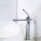 Black/Chrome Color Modern Single Lever Basin Mixer Brass Countertop Faucet (Tall)