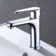 Chrome Finished Modern Bathroom Basin Faucet Hot And Cold Water Mixer Tap