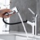 Single Lever Bathroom Faucet with Pull-Out Basin Mixer