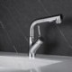 Pull-Out Liftable Chrome Basin Mixer Tap Bathroom Faucet