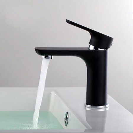 Black Spray Painting Sink Tap Modern Brass Sink Faucet