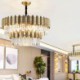 Living Room Dining Room Modern Simple Circular Chandelier Glass Pendant Light