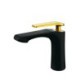 Deck Mounted Single Hole Single Handle Golden Handle European Retro Style Black Bathroom Sink Faucet