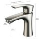 Modern Simple Bathroom Sink Mixer Tap Single Hole Single Handle Brushed Nickel Basin Faucet