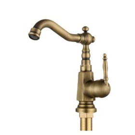 Single Hole Single Handle Antique Brushed Finish Brass Sink Faucet