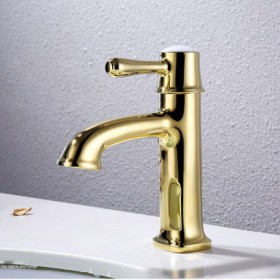 Modern Gold Basin Faucet Ti-PVD Bathroom Sink Mixer Tap