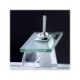 Single Bathroom Faucet with a Glass Waterfall Basin Mixer Tap and a Square Spout