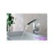 Chrome Finish Single Handle Contemporary Solid Brass Waterfall Bathroom Sink Faucet