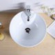 Single European Bowl Shape White Ceramic Vessel Sink Without Faucet With Soap Sink