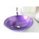 Modern Purple Tempered Glass Round Basin