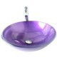 Modern Purple Tempered Glass Round Basin