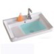 Bathroom Counter Top Basin Lavatory Vessel Sinks With Washboard Ceramic Wash Basin