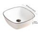 White Basin Modern Square Vessel Sink Special (without Faucet)