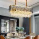 Living Room Dining Room Modern Minimalist Oval Chandelier Glass Pendant Light