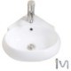 Without Faucet Modern Wall Mounted Single Sink Oval White Ceramic Basin