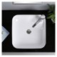 Without Faucet European Square Single Sink White Ceramic Vessel Sink