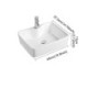 Contemporary Rectangle White Basin Ceramic Bathroom Sink (with Faucet Hole)