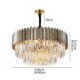 Living Room Dining Room Modern Minimalist Circular Chandelier Glass Pendant Light