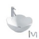 Without Faucet European Single Sink Petal Shape Vessel Sink White Ceramic Basin