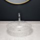 Bathroom Washroom Decorative Countertop Sink Oval Transparent Glass Wash Basin