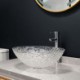 Bathroom Washroom Decorative Countertop Sink Oval Transparent Glass Wash Basin