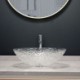 Bathroom Washroom Decorative Countertop Sink Oval Transparent Glass Wash Basin