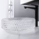 Bathroom Washroom Countertop Sink with Transparent Round Glass Wash Basin