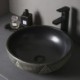 Industrial Style Balcony Bathroom Basin with Geometric Pattern