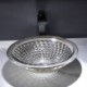 Silver Crystal Glass Wash Basin Modern Round Bathroom Washroom Countertop Sink