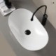 Ingot Shaped Ceramic Wash Basin Simple Style Bathroom Lavatory Countertop Basin