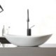 Ingot Shaped Ceramic Wash Basin Simple Style Bathroom Lavatory Countertop Basin