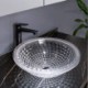 Bathroom Washroom Countertop Sink with Transparent Glass Round Wash Basin