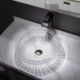 Bathroom Washroom Countertop Sink with Transparent Glass Round Wash Basin