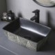 European Retro Style Black Ceramic Wash Basin Bathroom Sink