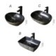 European Retro Style Black Ceramic Wash Basin Bathroom Sink