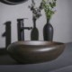 Oval Ceramic Wash Basin Vintage Style Home Counter Top Basin