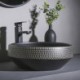 Antique Matt Black Wash Basin Bathroom Counter Top Ceramic Basin