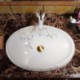 Ceramic Wash Basin Oval Home Lavatory Countertop Basin in European Style