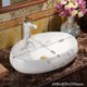 Ceramic Wash Basin Oval Home Lavatory Countertop Basin in European Style