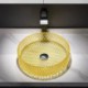 Bathroom Vanity Countertop Round Bowl Yellow Glass Circular Wash Basin