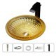 Bathroom Counter Basin Round Yellow Glass Wash Basin