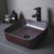 Bathroom Counter Top Wash Basin in Copper Brown Ceramic