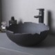 Balcony Bathroom Black Industrial Style Ceramic Wash Basin Creative Art Basin