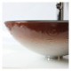 C. Retro Cretive Round Tempered Glass Sink (No Faucet Included)