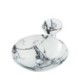 Imitation Marble Glass Basin Bathroom Countertop Waterfall Vessel Sink Tap Round Sink and Faucet Set