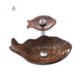 Fish Shape Basin Tempered Glass Bathroom Countertop Kids Vessel Sink Tap Unique Sink and Faucet Set