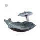 Fish Shape Basin Tempered Glass Bathroom Countertop Kids Vessel Sink Tap Unique Sink and Faucet Set