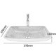 Tempered Glass Basin with/without Tap Sink Blue Rectangle Sink and Faucet Set