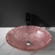 Oval Tempered Glass Sink Bathroom Art Sink With Tap Luxury Crystal Washbasin